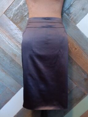 Caractere Charcoal High Waisted Pencil Skirt Sleek Midi Skirt Size 4